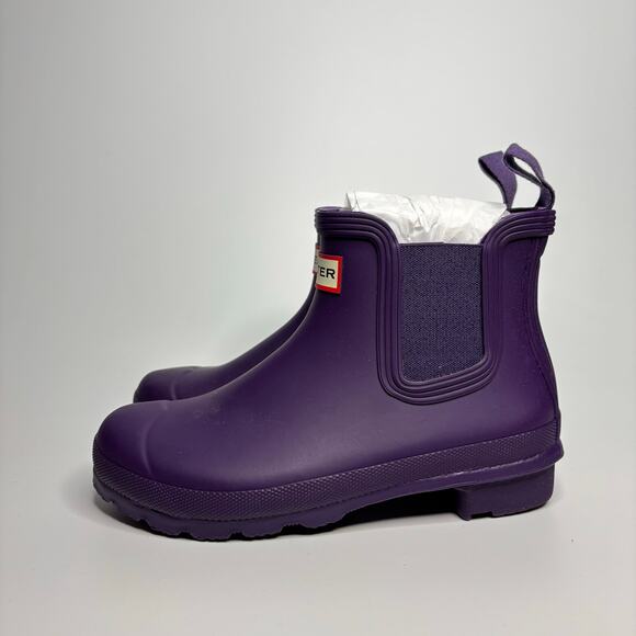 Hunter Original Waterproof Chelsea Rain Boots in Dark Iris - Picture 1 of 9